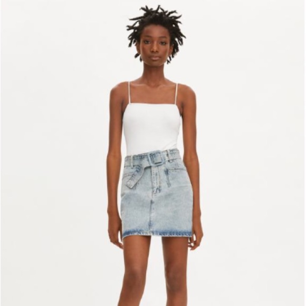 Zara mini denim skirt
